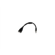 startech.com adaptador de auriculares con micrófono mini-jack 3,5mm macho 4 pines a mini jack 2x hembra conectores separados de 