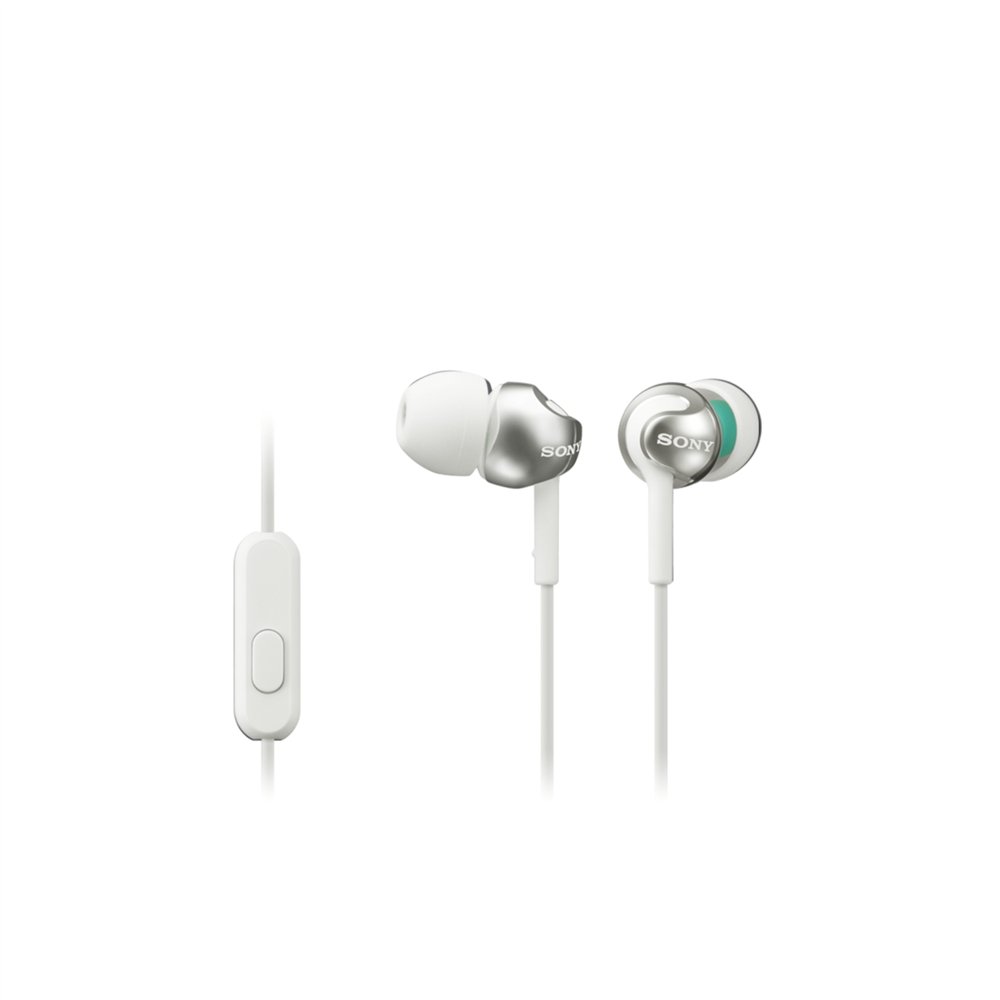 auriculares boton sony mdr-ex110ap blanco mdrex110apw.ce7