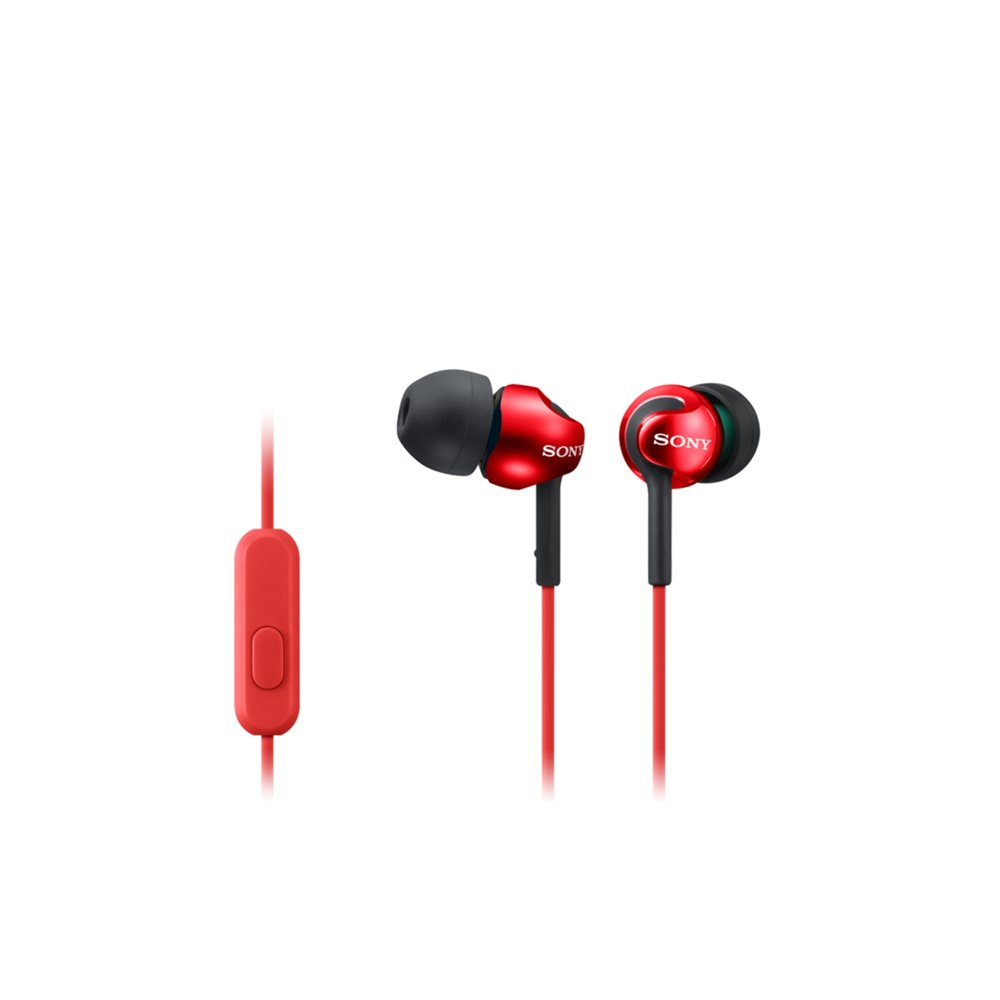 sony mdr-ex110ap auriculares dentro de oido 3.5mm rojo