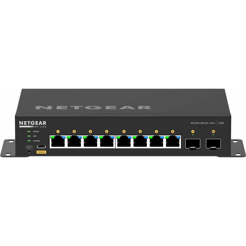 netgear gsm4210px-100eus switch gestionado l2/l3 gigabit ethernet (10/100/1000) energí­a sobre ethernet (poe) negro
