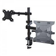 startech.com brazo soporte ajustable para monitor con bandeja vesa para un ordenador portátil de 4,5kg y una pantalla de hasta 3