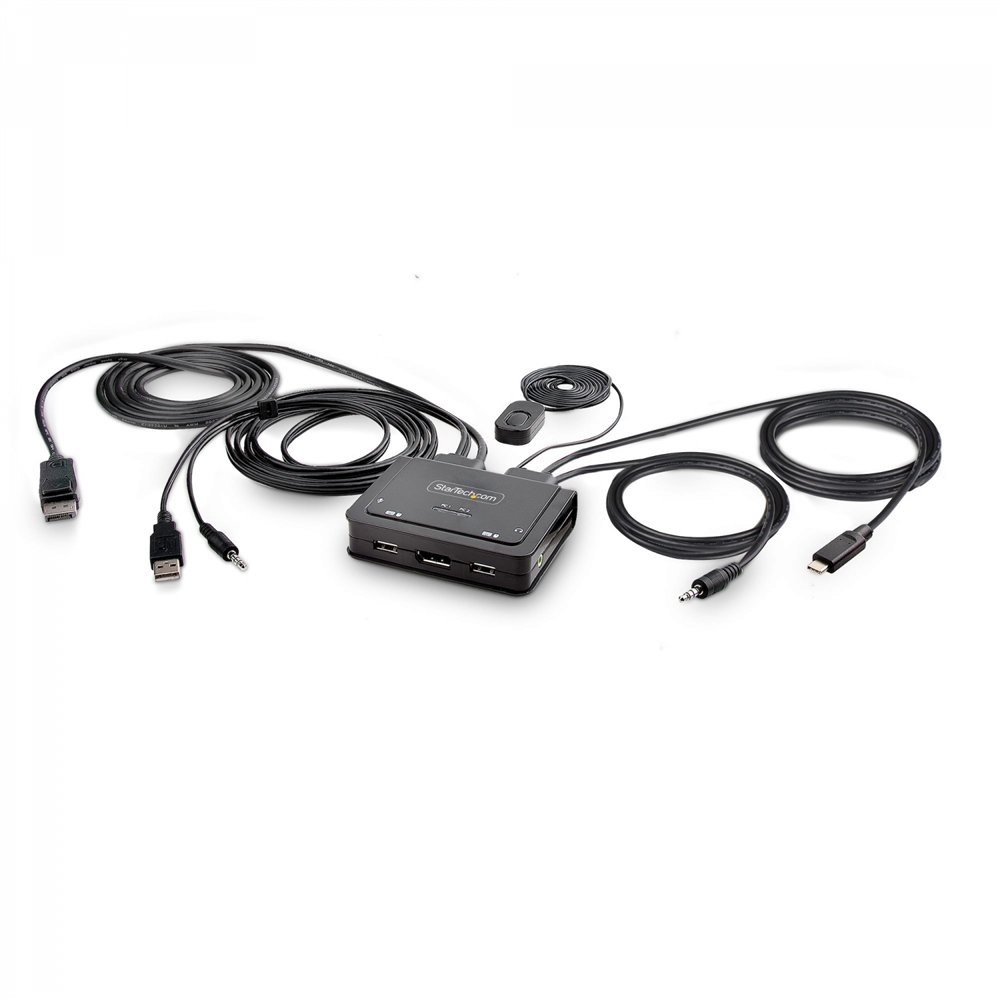 startech.com c2-d46-uac-cbl-kvm interruptor kvm negro