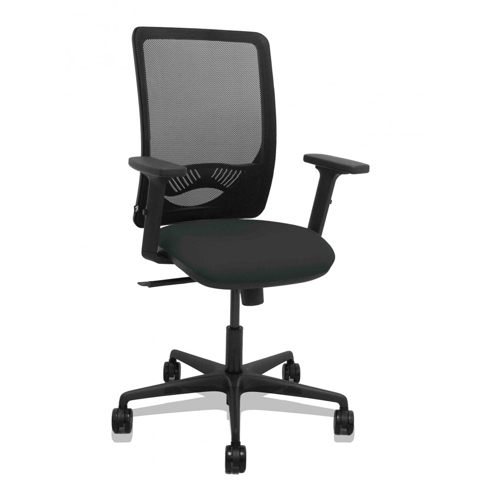 piqueras y crespo silla zulema sincro malla negra asiento bali negro brazos 2d ruedas 65