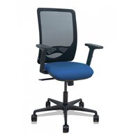 piqueras y crespo silla zulema sincro malla negra asiento bali azul marino brazos 2d ruedas 65mm