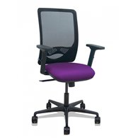 piqueras y crespo silla zulema sincro malla negra asiento bali morado brazos 2d ruedas 65mm