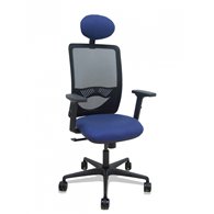piqueras y crespo silla zulema sincro malla negra asiento bali azul marino brazos 2d ruedas 65mm cabecero