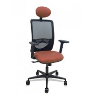 piqueras y crespo silla zulema sincro malla negra asiento bali marron brazos 2d ruedas 65mm cabecero