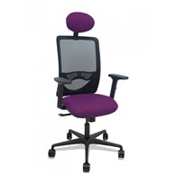 piqueras y crespo silla zulema sincro malla negra asiento bali morado brazos 2d ruedas 65mm cabecero