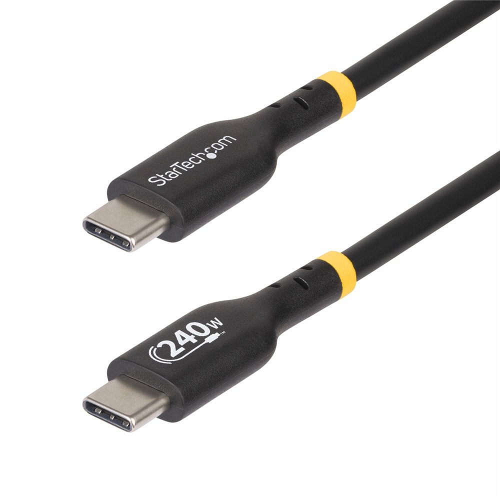 startech.com cable de carga usb-c de 2m - cable usb tipo c - certificación usb-if - pd de 240w epr - cable usb 2.0 usb-c de carg