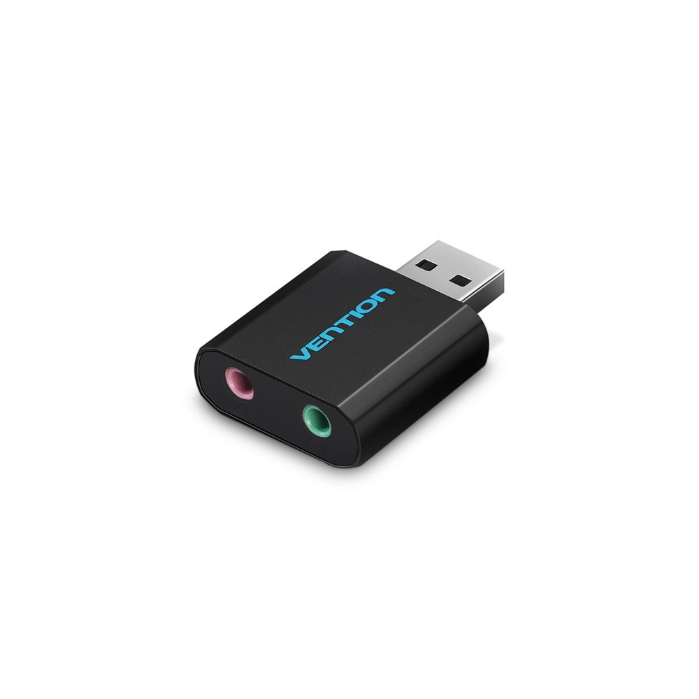 vention tarjeta de sonido vab-s17-b/ 2.1/ negro