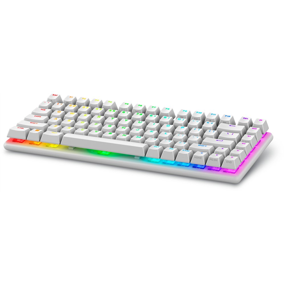 alienware pro wireless gaming keyboard teclado juego usb + rf wireless + bluetooth blanco