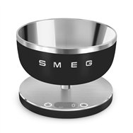 smeg ksc01blmww báscula de cocina negro, acero inoxidable encimera alrededor báscula electrónica de cocina
