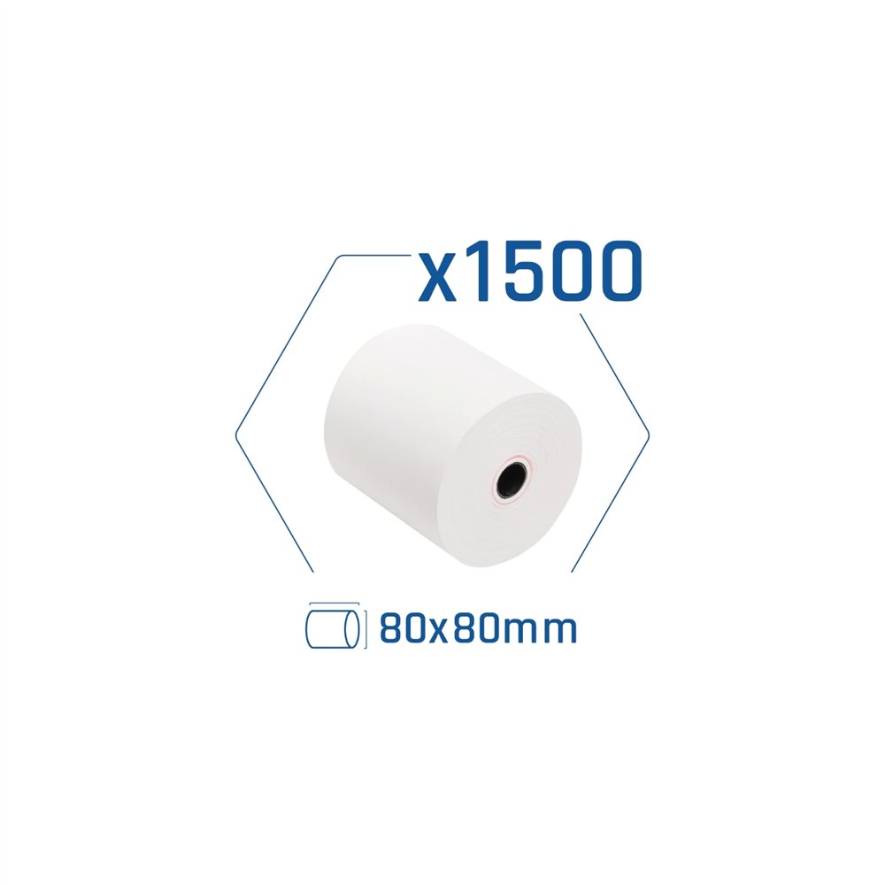 pack 1500 rollos papel térmico sin bpa 80x80mm