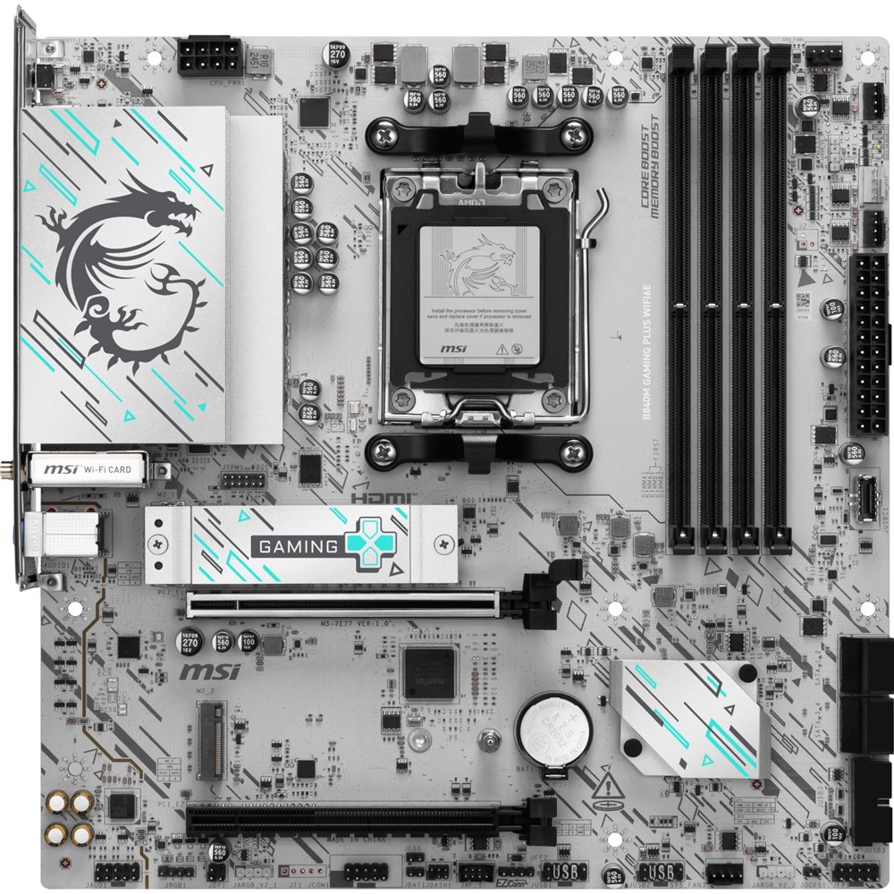 msi b840m gaming plus wifi6e placa base amd b840 zócalo am5 micro atx