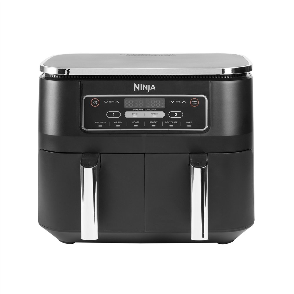 ninja af300 doble 7,6 l independiente 2470 w freidora de aire caliente negro