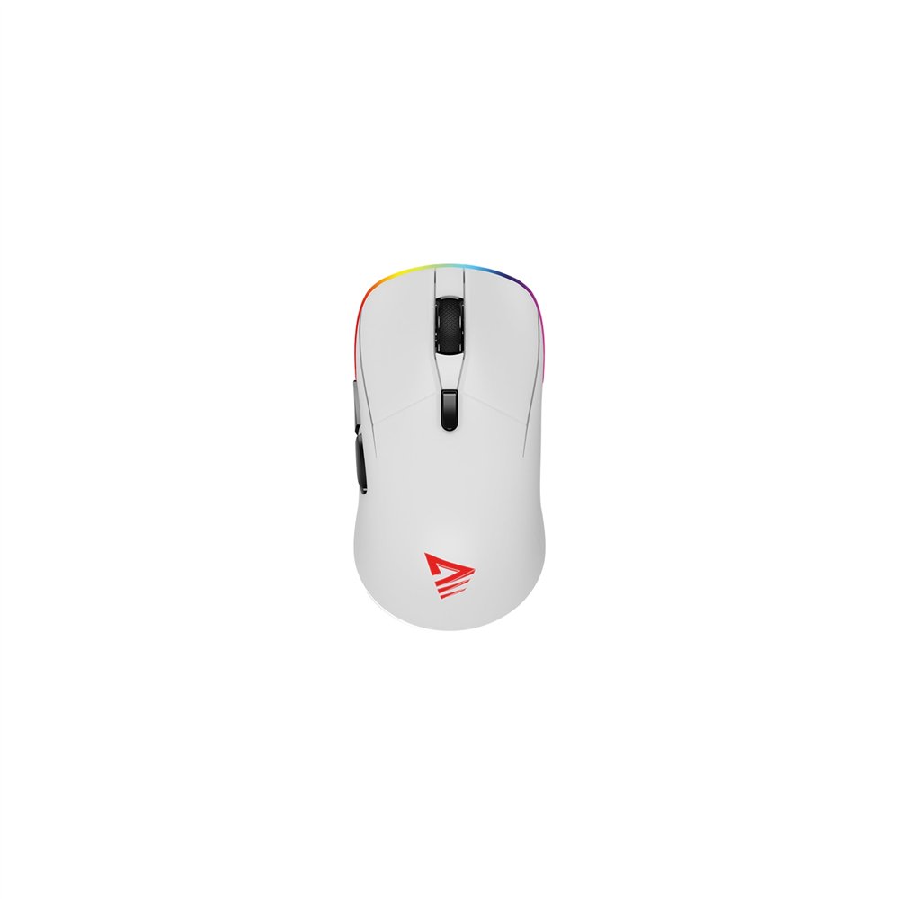 savio rift white gaming mouse rgb dual mode ratón juego mano derecha bluetooth + usb type-c óptico 10000 dpi