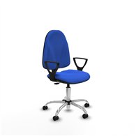 piqueras y crespo algarra cp bali azul brazos fijos base cromada ruedas engomadas 50mm