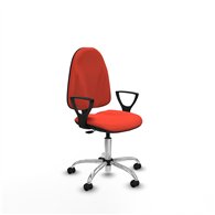 piqueras y crespo algarra cp bali naranja oscuro brazos fijos base cromada ruedas engomadas 50mm