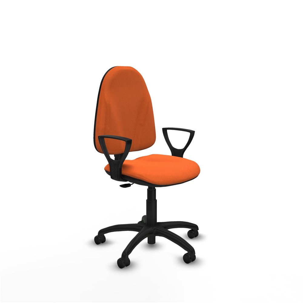 piqueras y crespo algarra cp bali naranja brazos fijos base poliamida ruedas engomadas 50mm