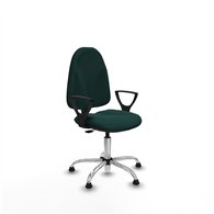 piqueras y crespo algarra cp similpiel verde botella brazos fijos base cromada topes