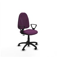 piqueras y crespo algarra cp similpiel morado brazos fijos base poliamida ruedas engomadas 50mm
