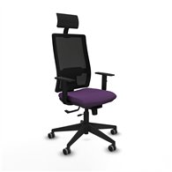 piqueras y crespo horna traslack malla negra bali morado brazos 1d base piramidal cabecero fijo ruedas 65mm engomadas