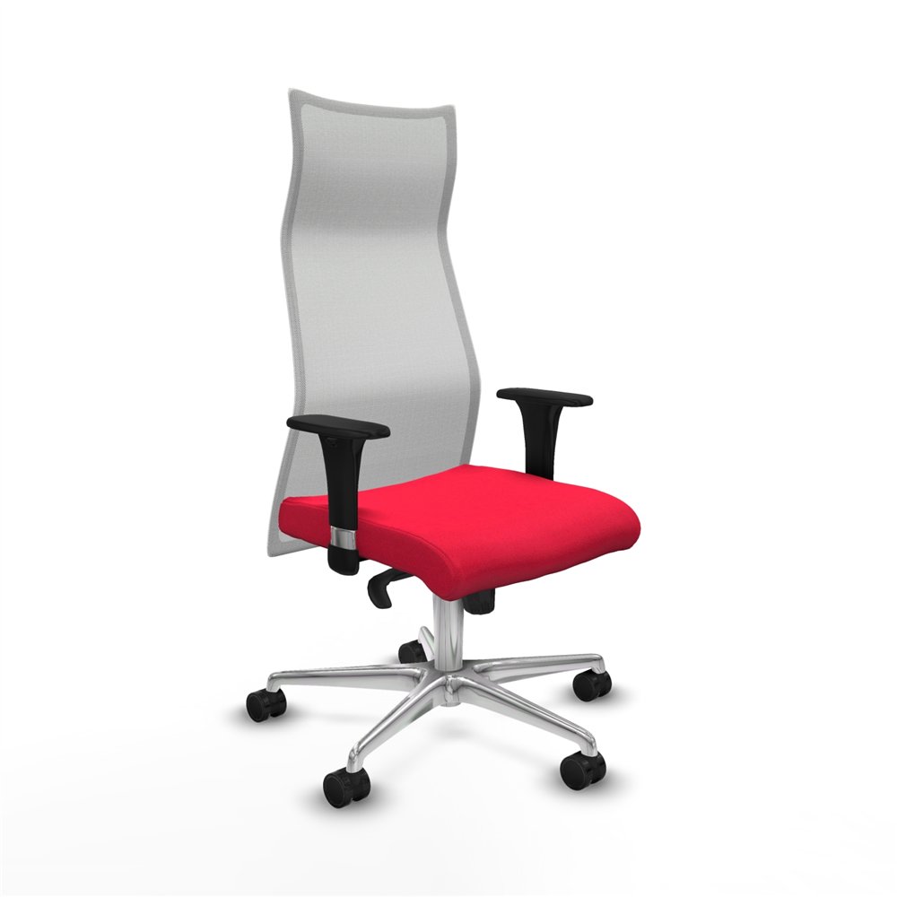 piqueras y crespo albacete malla sincro malla blanca bali rojo brazos 1d base aluminio ruedas 65 mm nailon