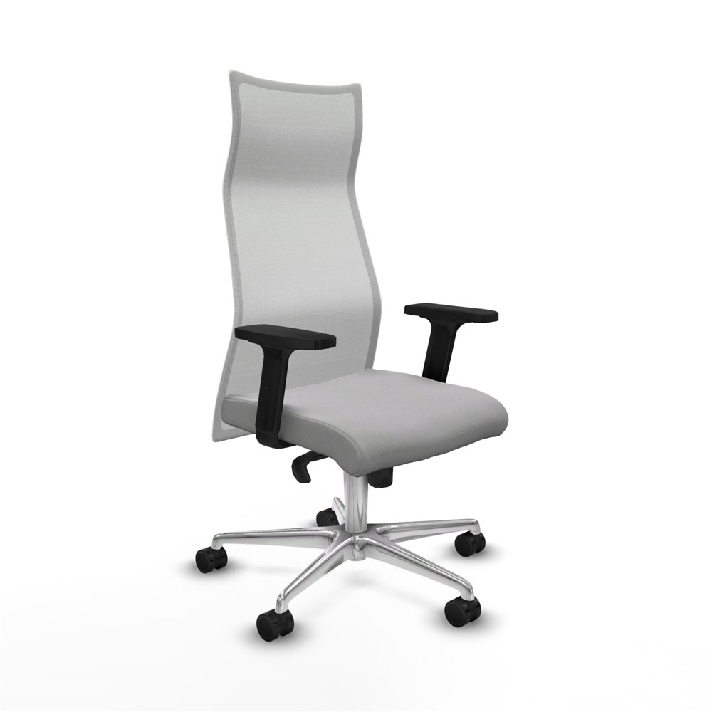 piqueras y crespo albacete malla sincro malla blanca bali gris claro brazos 2d base aluminio ruedas 65 mm nailon
