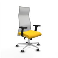 piqueras y crespo albacete malla sincro malla blanca similpiel amarillo brazos 2d base aluminio ruedas 65mm engomadas