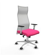 piqueras y crespo albacete malla sincro malla blanca similpiel rosa brazos blancos base aluminio ruedas 65mm engomadas