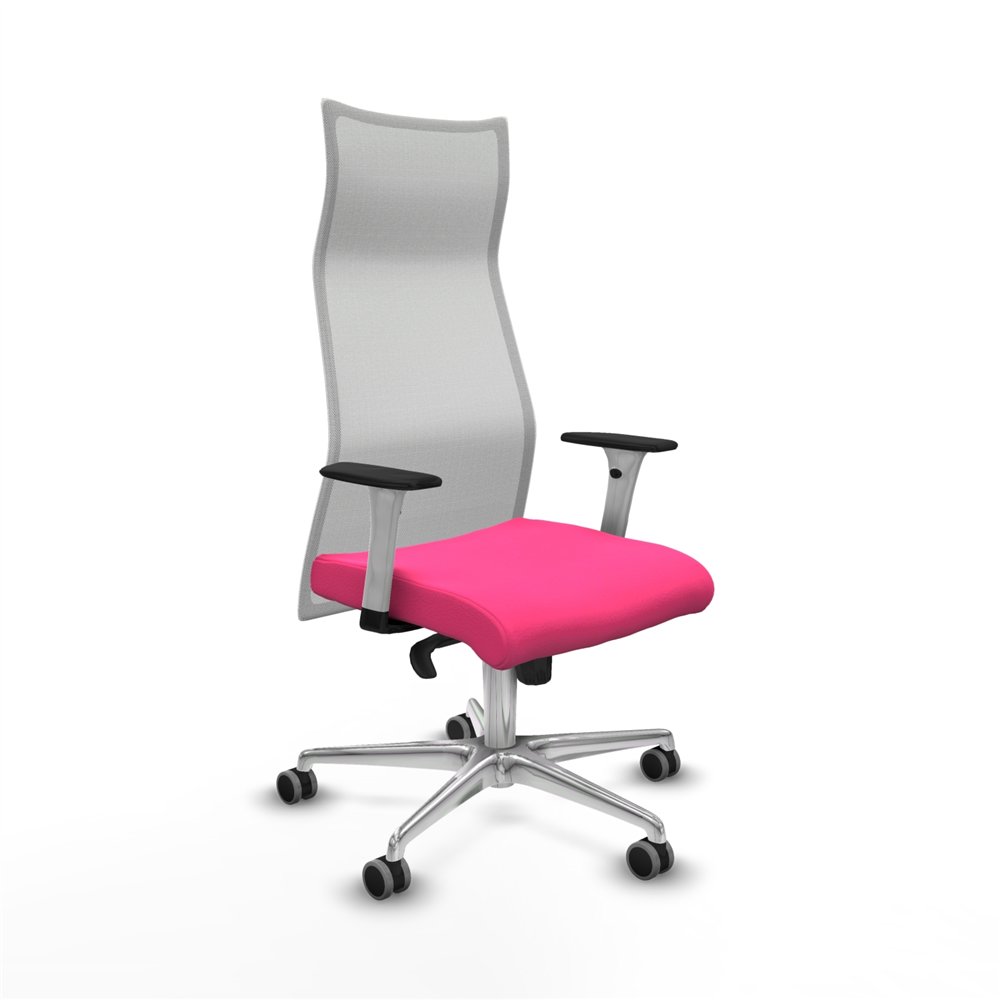 piqueras y crespo albacete malla sincro malla blanca similpiel rosa brazos blancos base aluminio ruedas 65mm engomadas