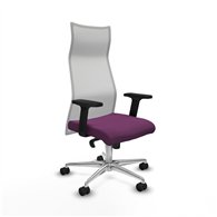 piqueras y crespo albacete malla sincro malla blanca similpiel morado brazos 2d base aluminio ruedas 65 mm nailon