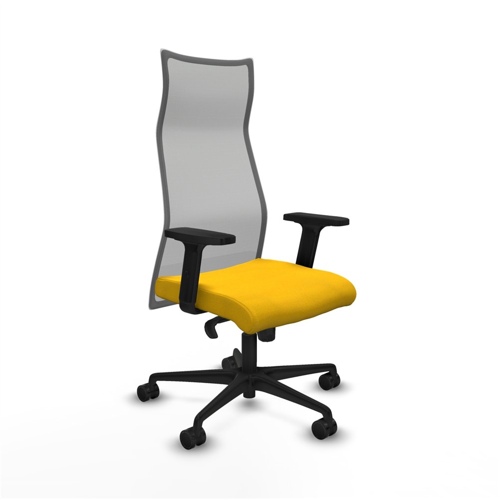 piqueras y crespo albacete malla sincro malla gris bali amarillo brazos 2d base nailon ruedas 65 mm nailon