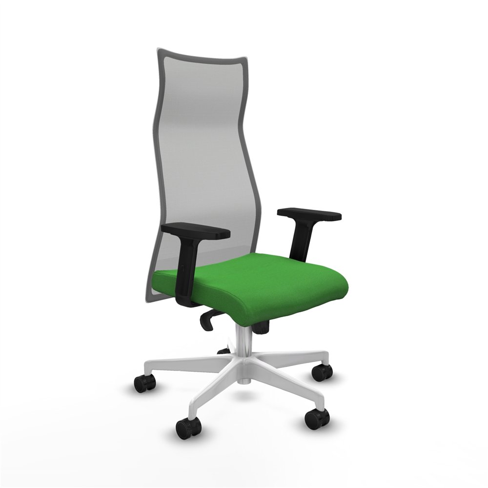 piqueras y crespo albacete malla sincro malla gris bali verde brazos 2d base blanca ruedas 65 mm nailon