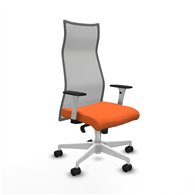 piqueras y crespo albacete malla sincro malla gris bali naranja brazos blancos base blanca ruedas 65 mm nailon