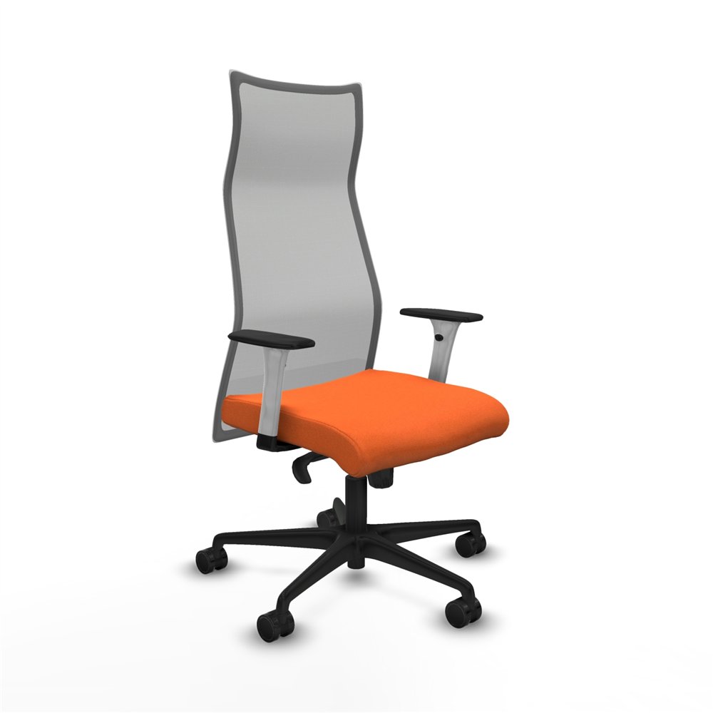 piqueras y crespo albacete malla sincro malla gris bali naranja brazos blancos base nailon ruedas 65 mm nailon