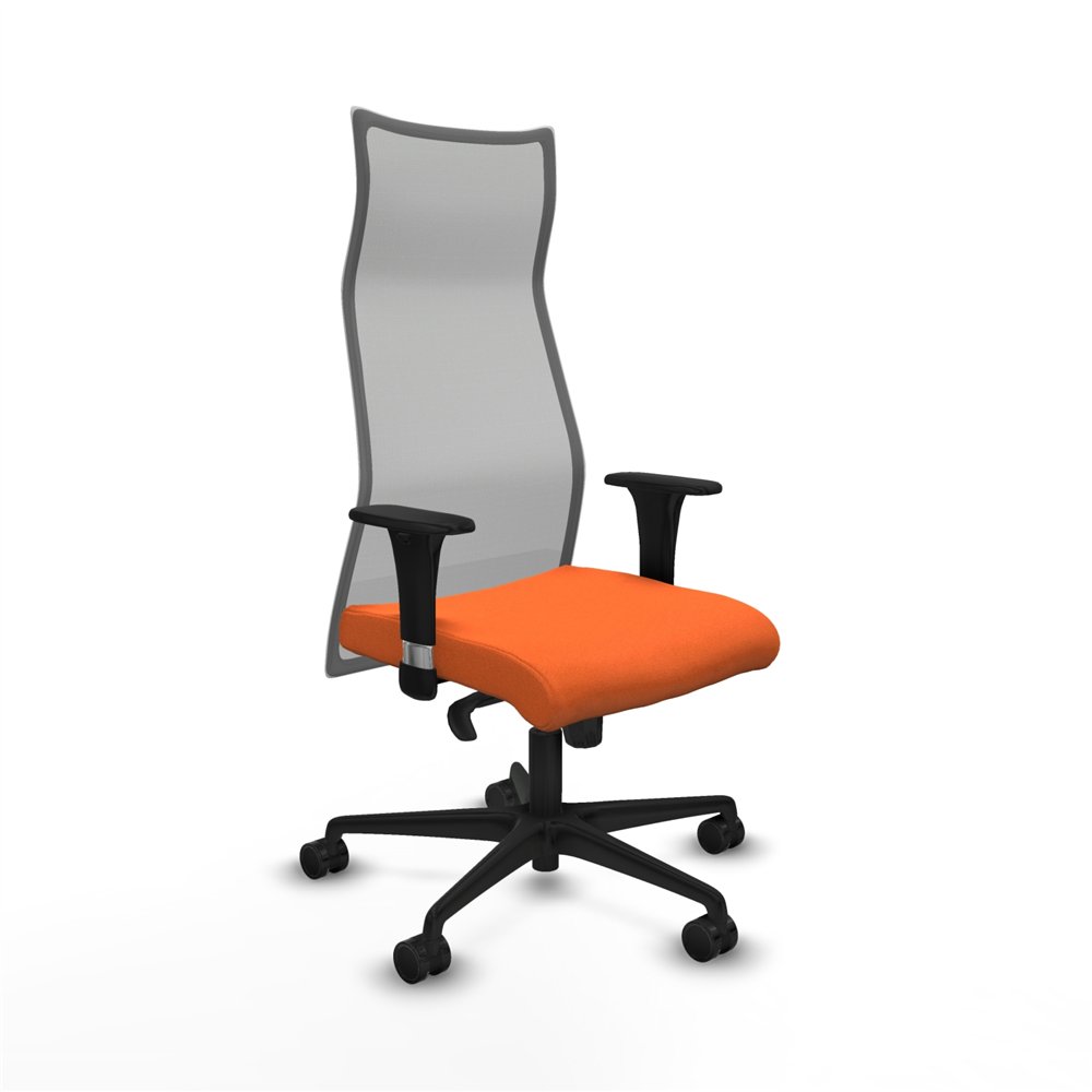piqueras y crespo albacete malla sincro malla gris bali naranja brazos 1d base nailon ruedas 65 mm nailon