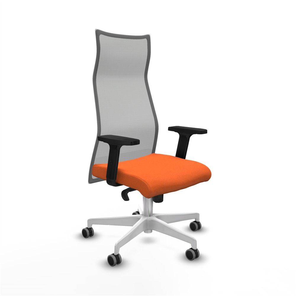 piqueras y crespo albacete malla sincro malla gris bali naranja brazos 2d base blanca ruedas 65mm engomadas