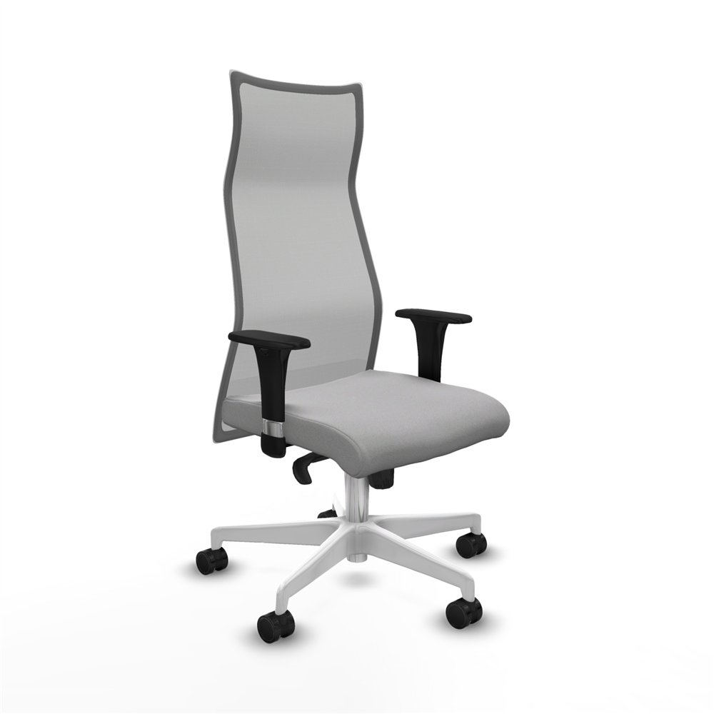 piqueras y crespo albacete malla sincro malla gris bali gris claro brazos 1d base blanca ruedas 65 mm nailon