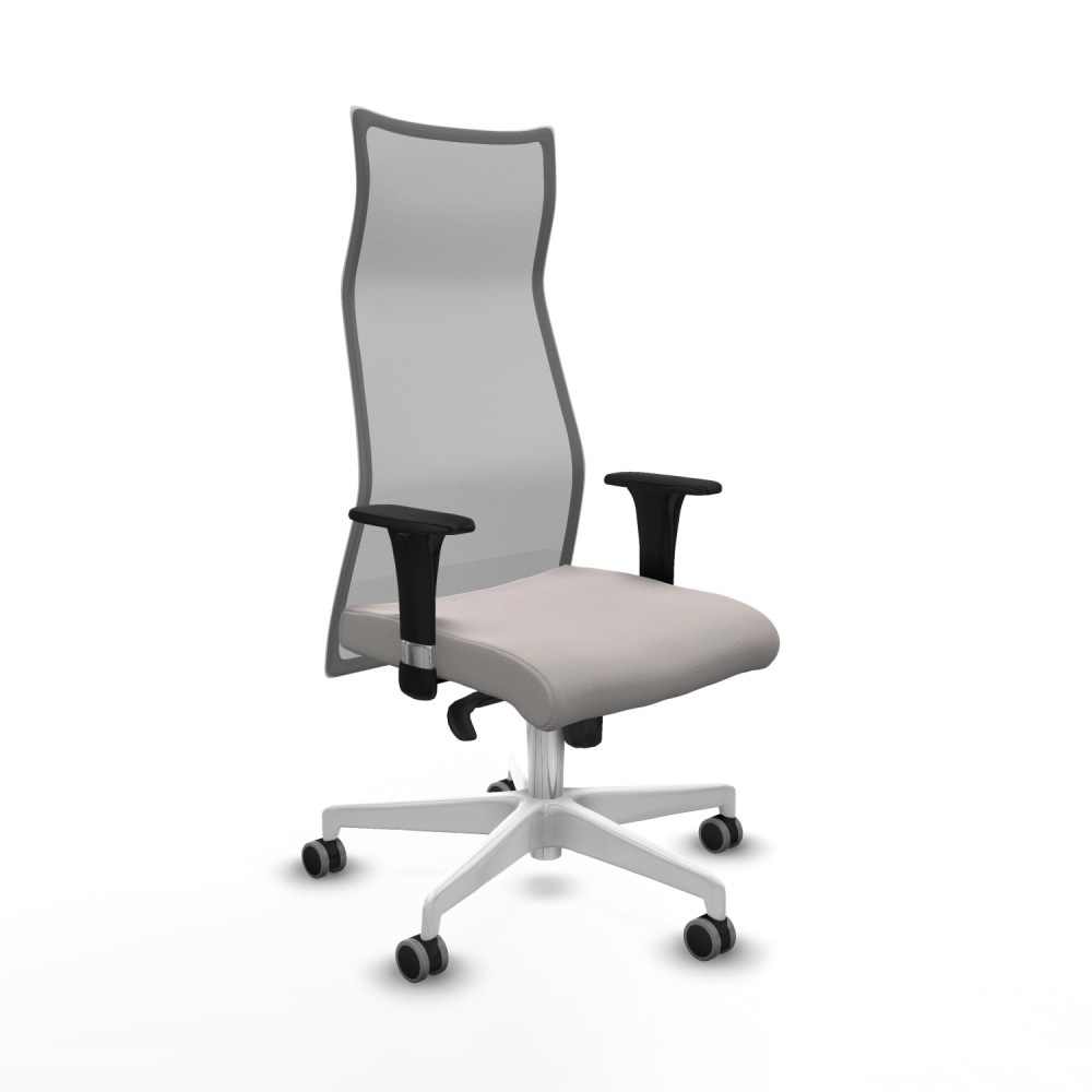 piqueras y crespo albacete malla sincro malla gris similpiel blanco brazos 1d base blanca ruedas 65mm engomadas