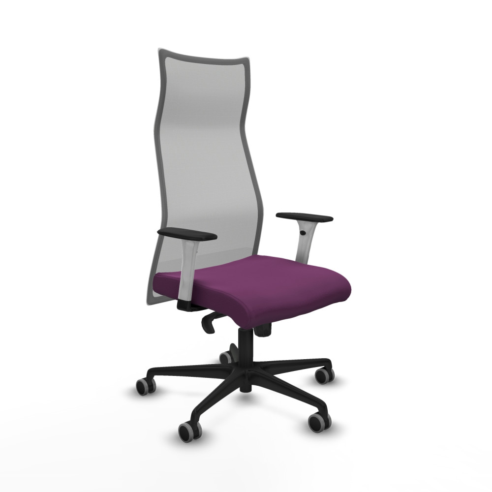 piqueras y crespo albacete malla sincro malla gris similpiel morado brazos blancos base nailon ruedas 65mm engomadas