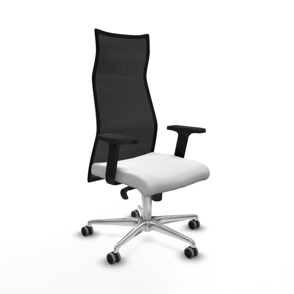 piqueras y crespo albacete malla sincro malla negra bali blanco brazos 2d base aluminio ruedas 65mm engomadas