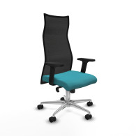 piqueras y crespo albacete malla sincro malla negra bali turquesa brazos 2d base aluminio ruedas 65 mm nailon