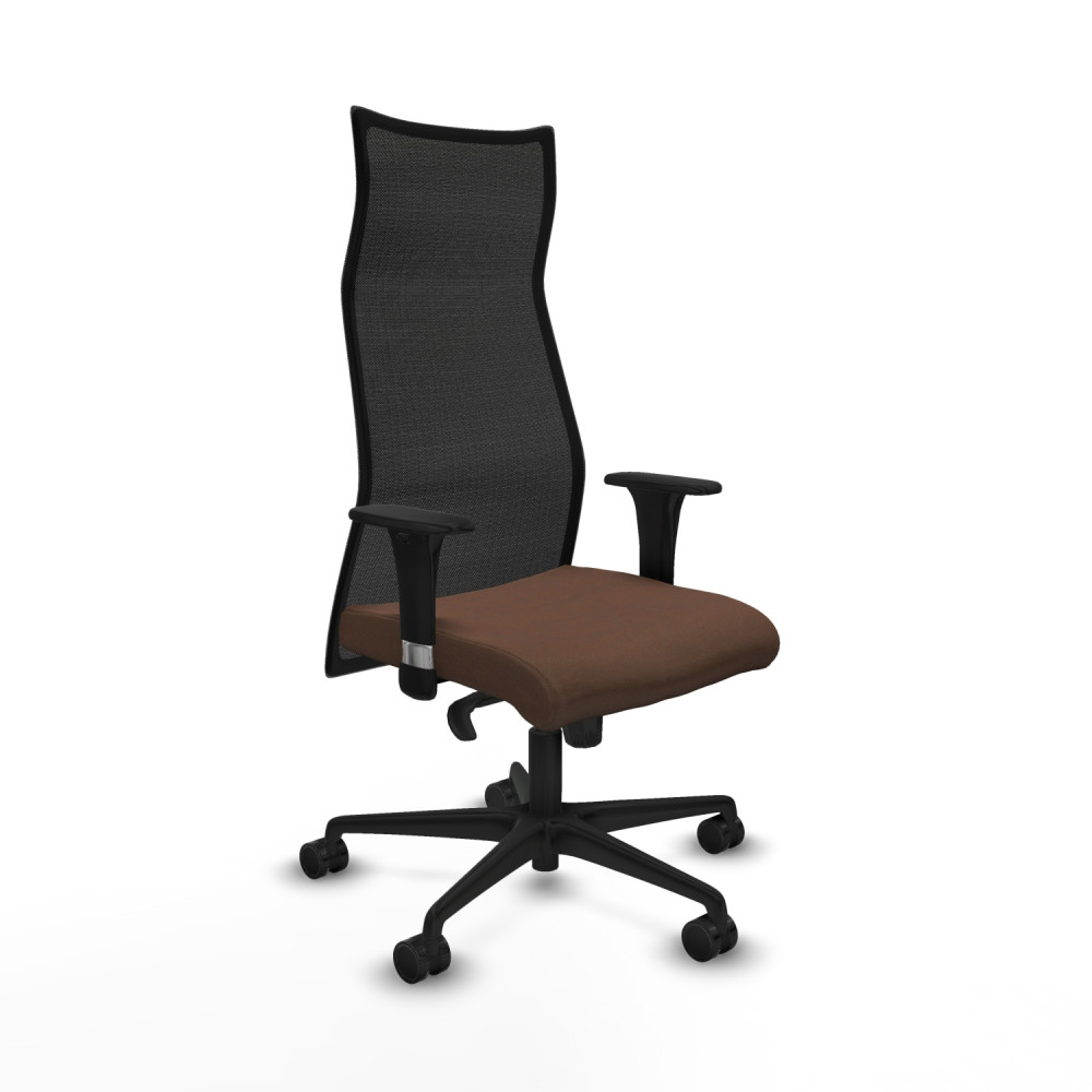 piqueras y crespo albacete malla sincro malla negra bali marr?n oscuro brazos 1d base nailon ruedas 65 mm nailon