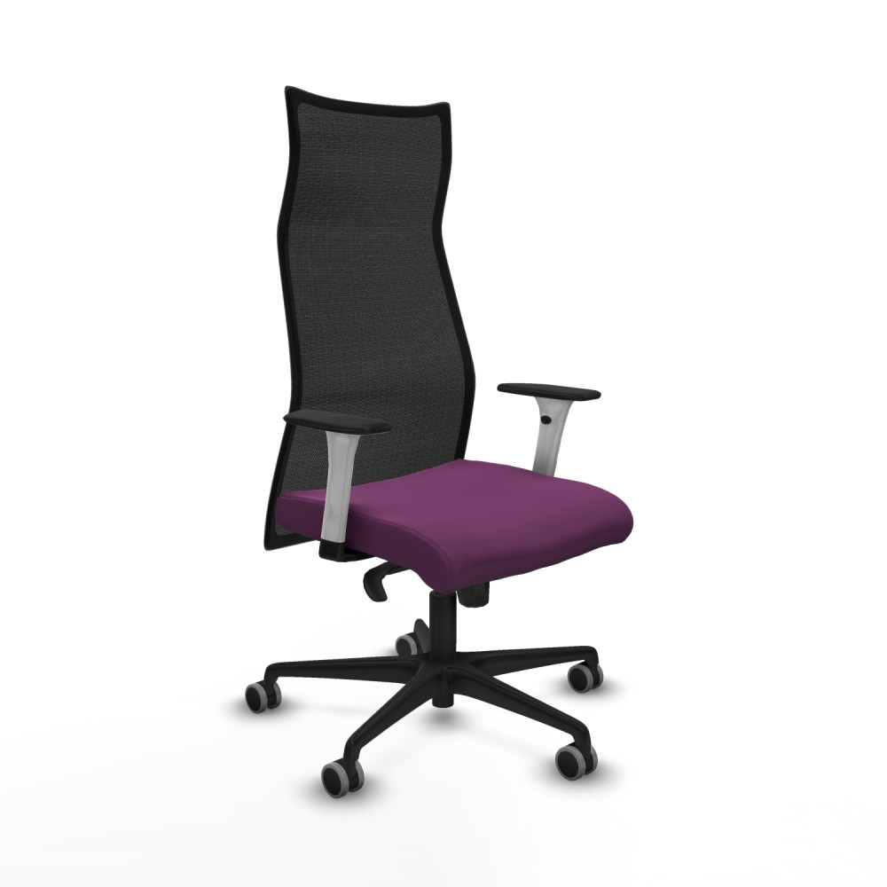 piqueras y crespo albacete malla sincro malla negra similpiel morado brazos blancos base nailon ruedas 65mm engomadas