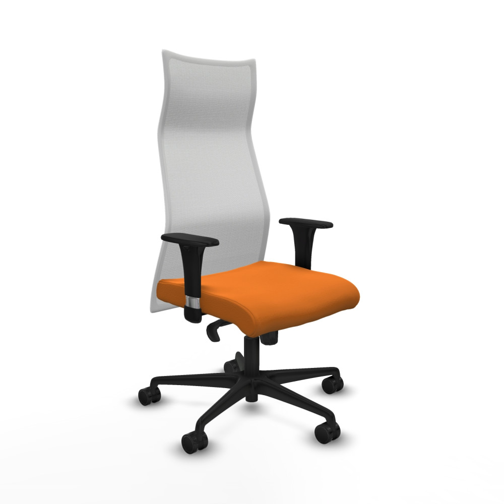 piqueras y crespo albacete malla xl sincro malla blanca similpiel naranja brazos 1d base nailon ruedas 65mm nailon