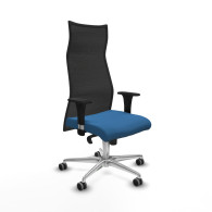 piqueras y crespo albacete malla xl sincro malla negra similpiel azul claro brazos 1d base aluminio ruedas 65mm engomadas
