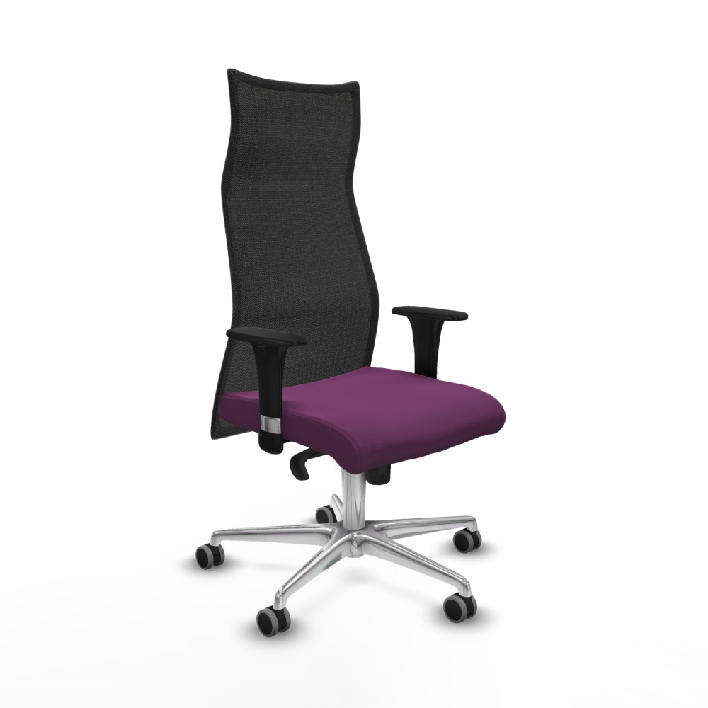 piqueras y crespo albacete malla xl sincro malla negra similpiel morado brazos 1d base aluminio ruedas 65mm engomadas