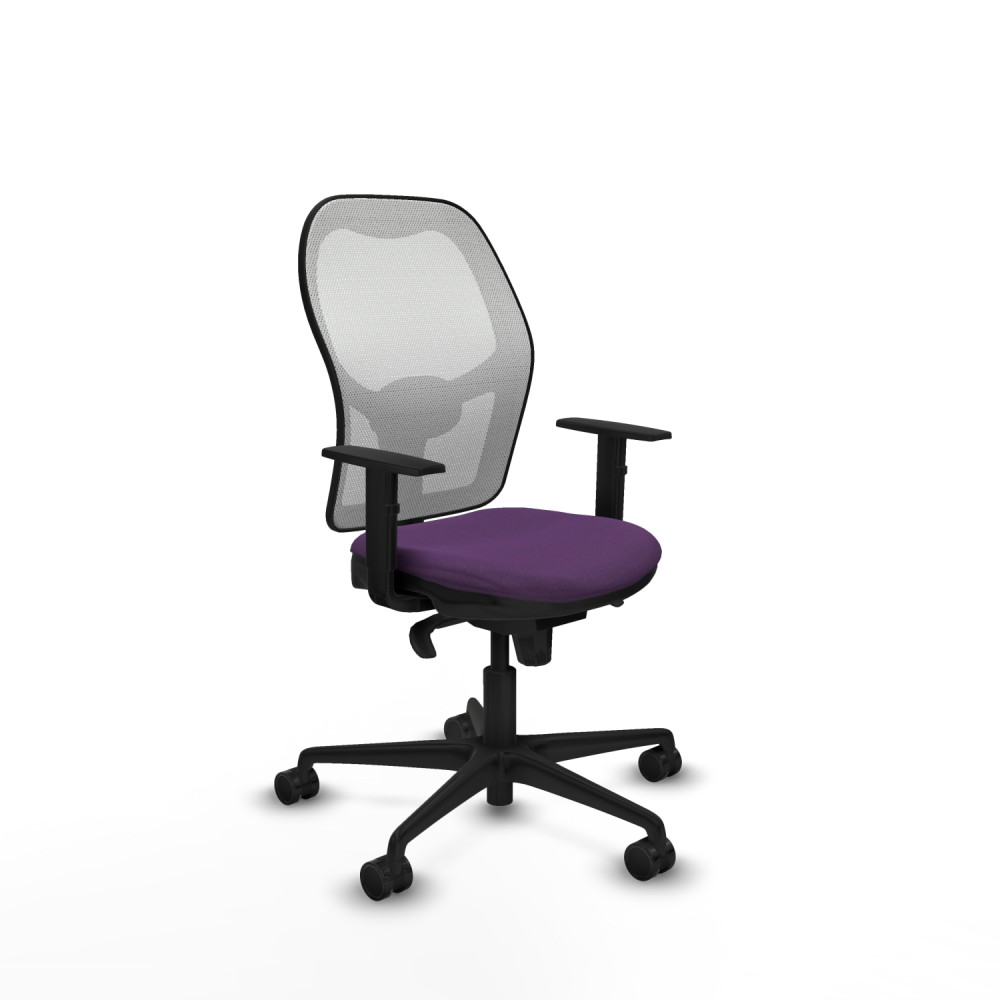 piqueras y crespo jorquera sincro malla blanca bali morado brazos 1d base nailon  ruedas 65mm nailon