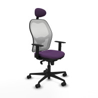 piqueras y crespo jorquera sincro malla blanca bali morado brazos 1d base nailon cabecero fijo ruedas 65mm nailon